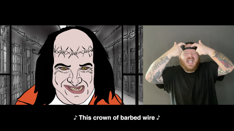 Metallica lyrics This Crown of barbed wire signed by ASL Interpreter